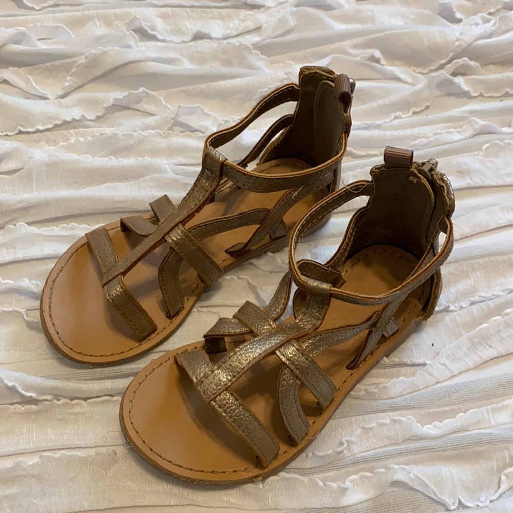 Crazy 8 gold sandals